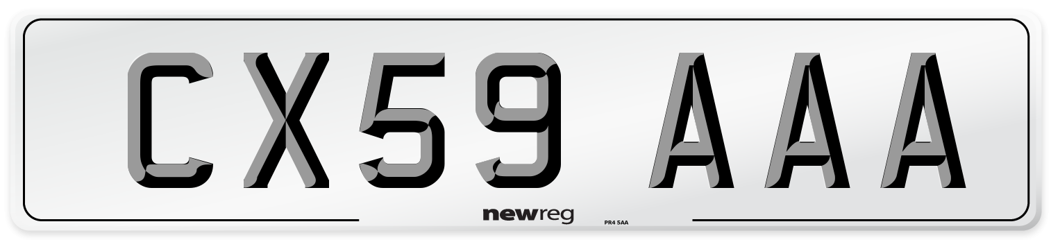 CX59 AAA Number Plate from New Reg